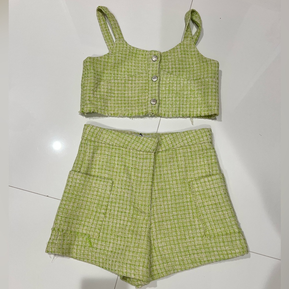 Girls greed tweed Zara set